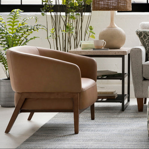 Olive Leather Chair
